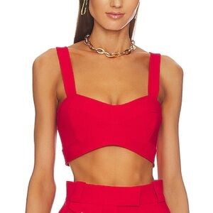 Shona Joy Vibrant Red Crop Top